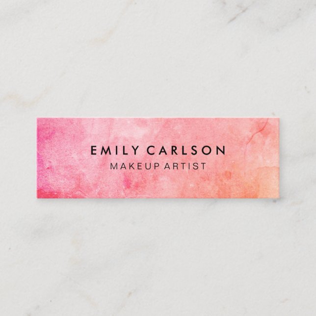 Chic Colourful Grunge Mini Business Card (Front)