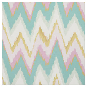 Chic colourful ikat tribal chevron pattern fabric