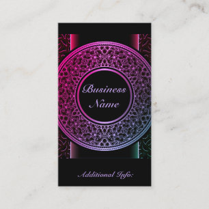 Chic Colourful Medallion Business Card 2