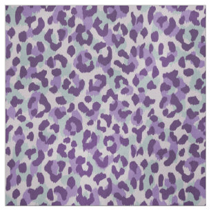 Chic colourful mint purple cheetah print pattern fabric