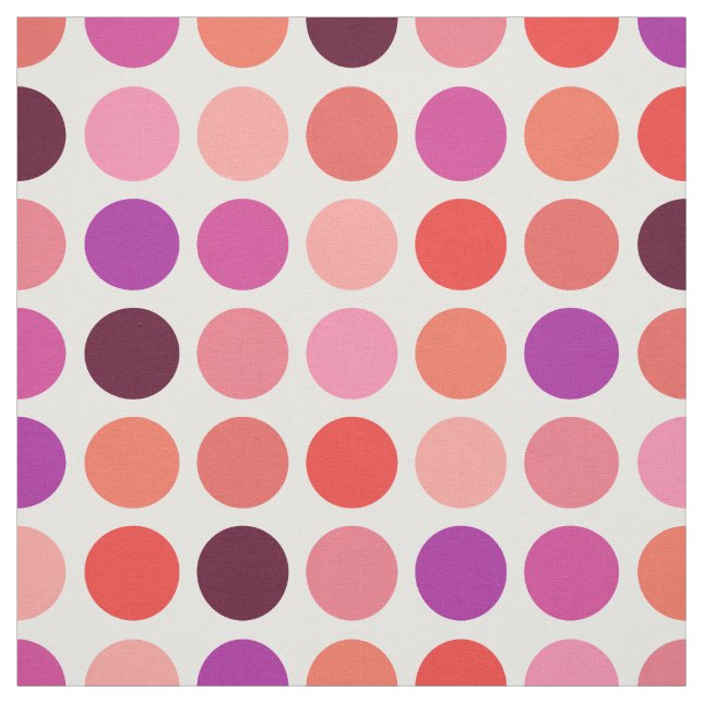 Chic colourful polka dots pattern monogram fabric (Swatch)
