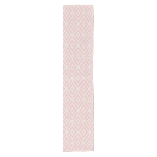 Chic colourful red and brown ikat tribal patterns short table runner (Front)
