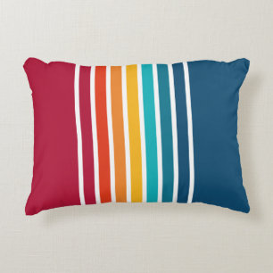 Chic Colourful Stripes Pattern Decorative Cushion
