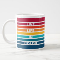 Chic Colourful Stripes Pattern Live Life in Colour