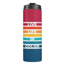 Chic Colourful Stripes Pattern Live Life in Colour