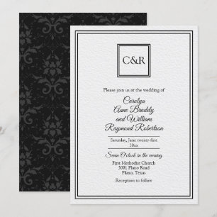 Chic Contemporary 2 Wedding Invitation