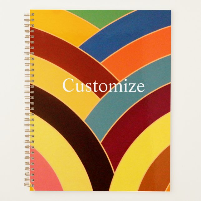 chic contemporary sophisticated chevron planner (Front)