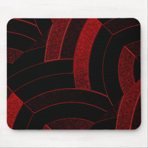 chic contemporary stylish black/red chevron mouse pad