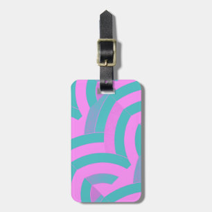chic contemporary stylish chevron luggage tag