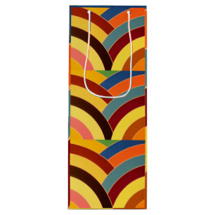 chic contemporary stylish chevrons wine gift bag