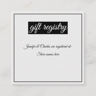 Chic Contemporary Wedding Enclosure Card