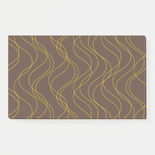 Chic, cool, trendy, decorative wavy curvy lines post-it notes