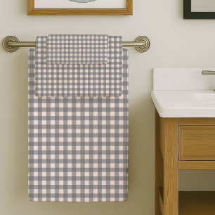 Chic Coral Tartan Towels Refined and Cozy Feel