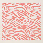 Chic Coral White Zebra Pattern Scarf<br><div class="desc">Chic chiffon scarf with a stylish coral zebra pattern on a white background. Elegant and fashionable design. Exclusively designed for you by Happy Dolphin Studio. If you need any help or matching products,  please contact us at happydolphinstudio@outlook.com.</div>