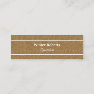 Chic cork wood mini business card