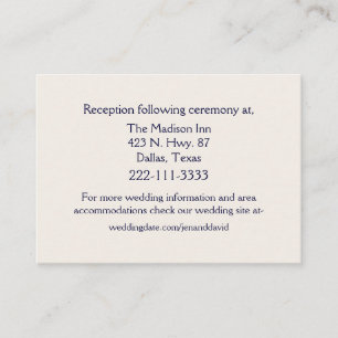 Chic Country Denim & Ivory Wedding Enclosure Card