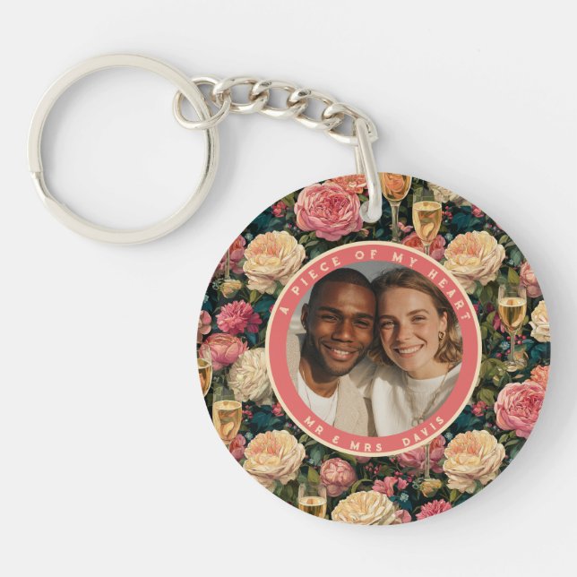 Chic couple keychain Gardenias (Front)