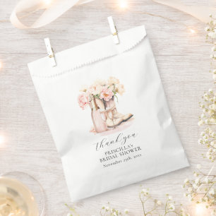 Chic Cowgirl Boots Champagne Pink BRIDAL SHOWER Favour Bags