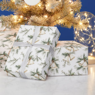 Chic Cream Bells Christmas Wrapping Paper