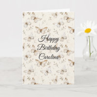 Chic Cream Butterflies Birthday