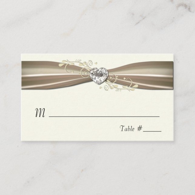 Chic Cream Formal Place Cards (Front)