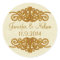 Chic Cream & Gold Tone Wedding Envelope Seal