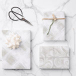 Chic Cream White Stripes Wedding Wrapping Paper Sheet<br><div class="desc">Chic Cream White Stripes Wedding</div>