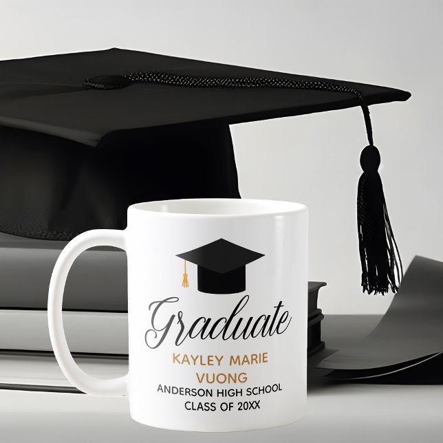 Chic Custom Commemorative Graduation Coffee Mug (Creator Uploaded)