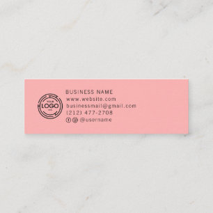 Chic Custom Logo Simple Red Collection Calling Card