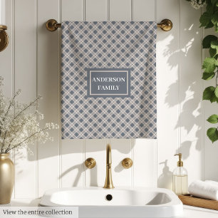 Chic Custom Name Towels Classic Grey Aesthetic