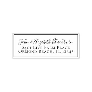 Chic Custom Personalised Return Address Label Rubber Stamp