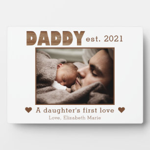 Chic Daddy Established Daughter's First Love Photo Plaque