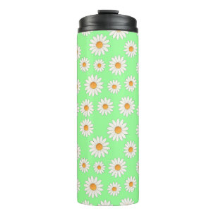 Chic Daisy Flower Pattern – Cute Floral Designe - Thermal Tumbler