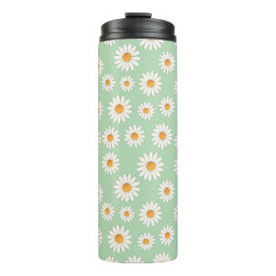 Chic Daisy Flower Pattern – Cute Floral Designe -  Thermal Tumbler