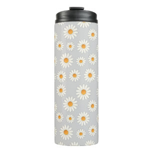 Chic Daisy Flower Pattern – Cute Floral Designe -  Thermal Tumbler