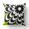 Chic Daisy Personalised Throw Pillow - Lime Green