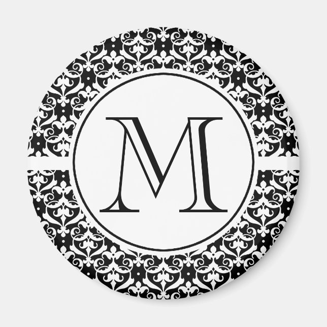 Chic Damask Magnet (Front)