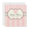 Chic Damask & Stripe Baby Shower Tea Invitation