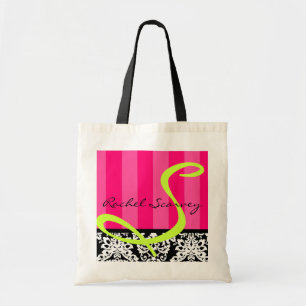 Chic Damask & Stripe Bag