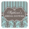 Chic Damask & Stripe Bridal Shower Favour Sticker