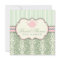 Chic Damask & Stripe Bridal Shower Tea Invitation