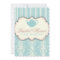 Chic Damask & Stripe Bridal Shower Tea Invitation