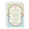 Chic Damask & Stripe Bridal Shower Tea Invitation