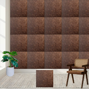 Chic Dark Chocolate Brown Shimmering Glitter Tile