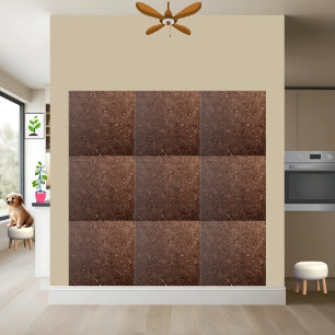 Chic Dark Chocolate Brown Shimmering Glitter  Tile
