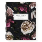 Chic Dark Floral on Black | Personalised