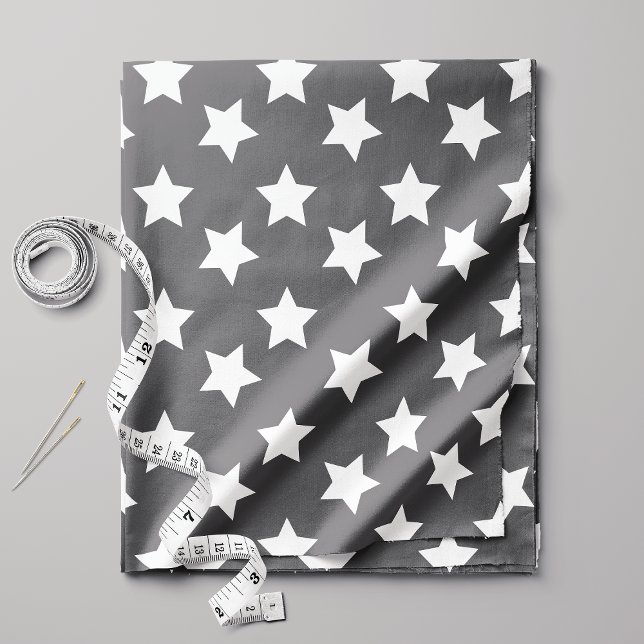 Chic Dark Grey Stars Space Pattern Fabric (Creator Uploaded)
