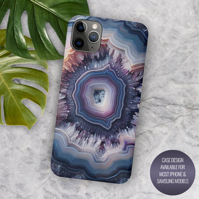 Chic Dark Purple Violet Blue Quartz Agate Pattern (Creator Uploaded)