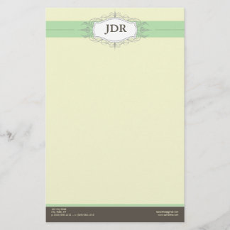 Chic Deco Mint Customised Stationery