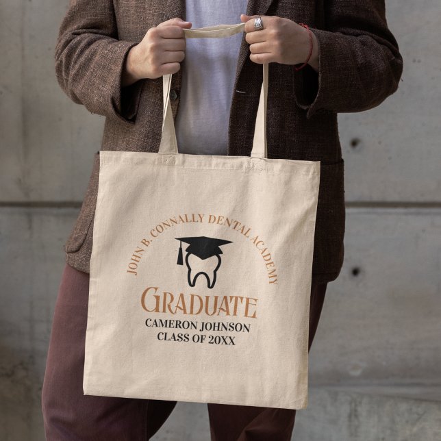 Chic Dental School Custom Dentist Graduation Party Tote Bag (Creator Uploaded)